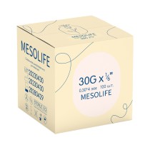 Игла одноразовая медицинская инъекционная стерильная MESOLIFE 30G 0,30*4 мм 100/5000